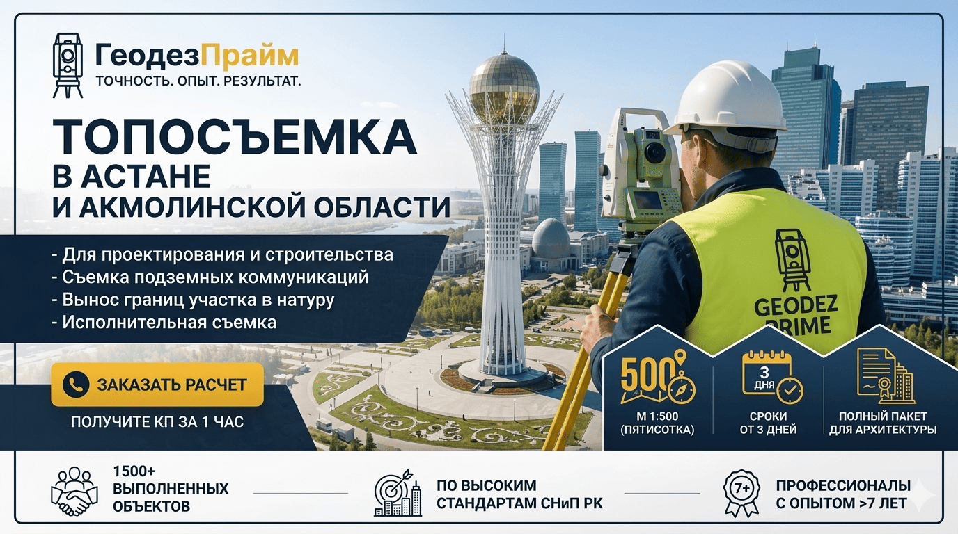 Топосъемка Астана
